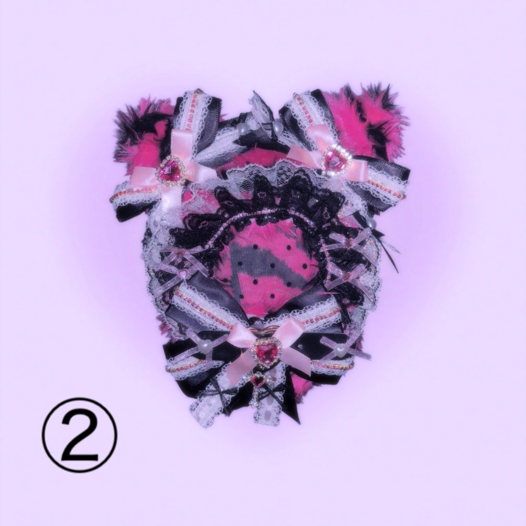 <10cm〜、全2種> 【Black and Pink ゼブラ】 kirakiraぬい服