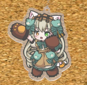 【3D小物】24W店員さんSDイラストアクキー