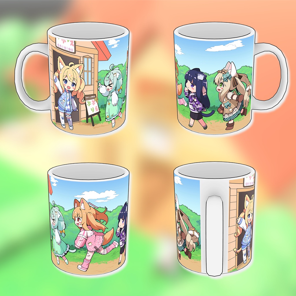 【3D小物】25Sぷぷりえ_あつまれぷぷりえマグカップ