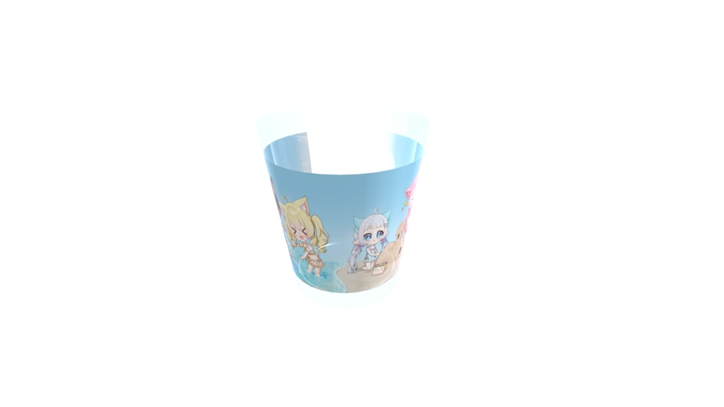 !セール中!【3D小物】26Sぷぷりえ_うみにおでかけクリアグラス