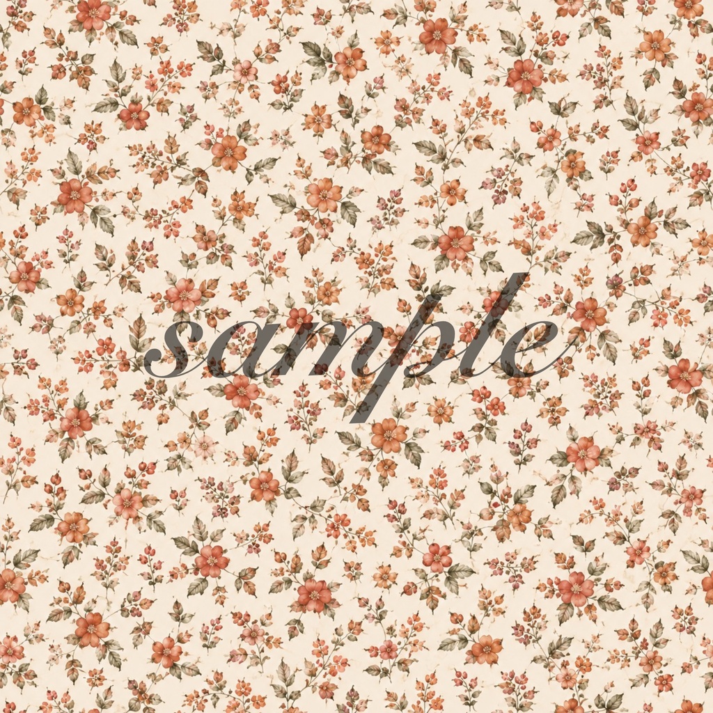 Vintage Autumn Garden|ヴィンテージ秋のデジタルペーパー 8枚セット|シームレス|ジャンクジャーナル・コラージュ素材