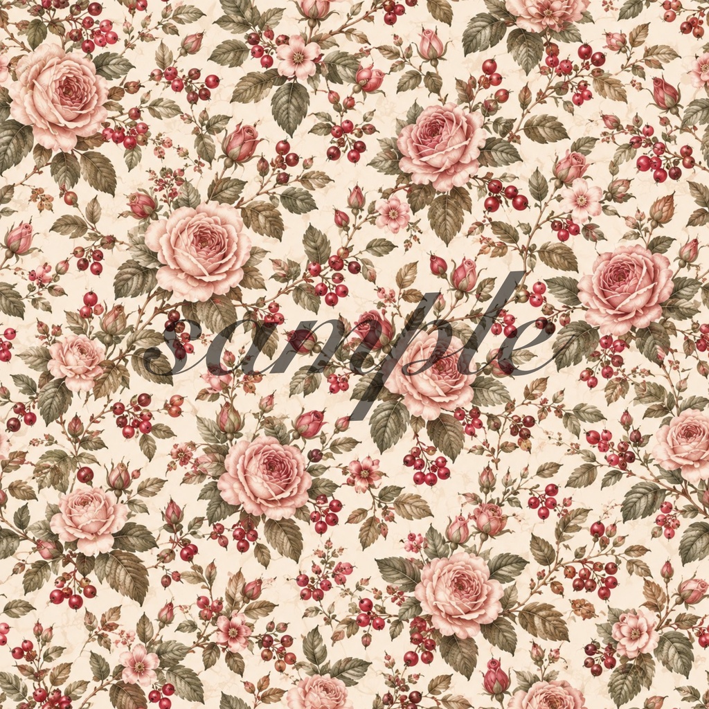 Vintage Autumn Garden|ヴィンテージ秋のデジタルペーパー 8枚セット|シームレス|ジャンクジャーナル・コラージュ素材
