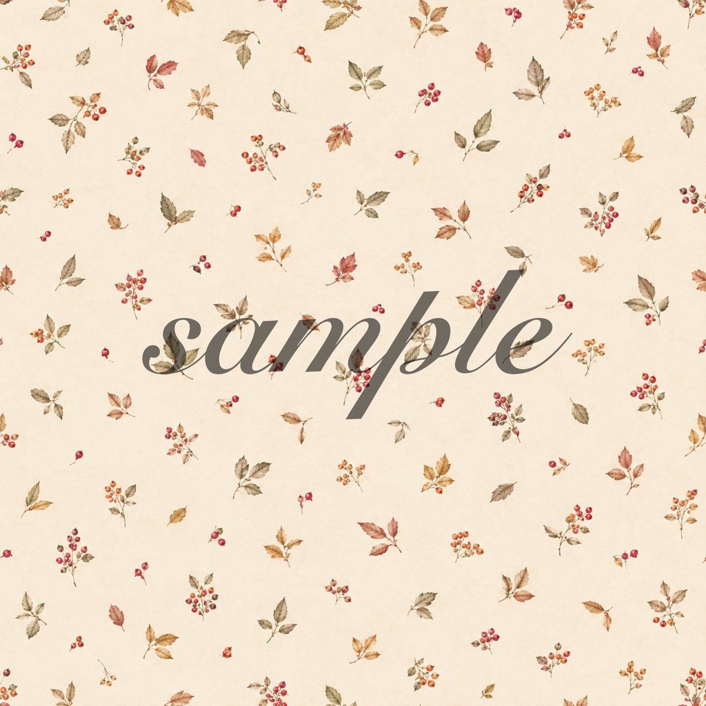 Vintage Autumn Garden|ヴィンテージ秋のデジタルペーパー 8枚セット|シームレス|ジャンクジャーナル・コラージュ素材
