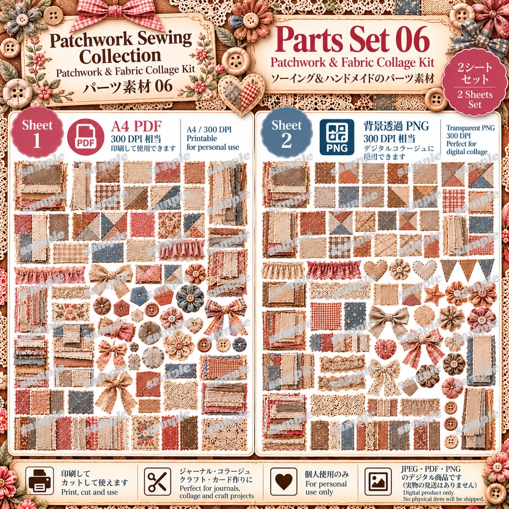 Patchwork Sewing Collection|Patchwork & Fabric Collage Kit