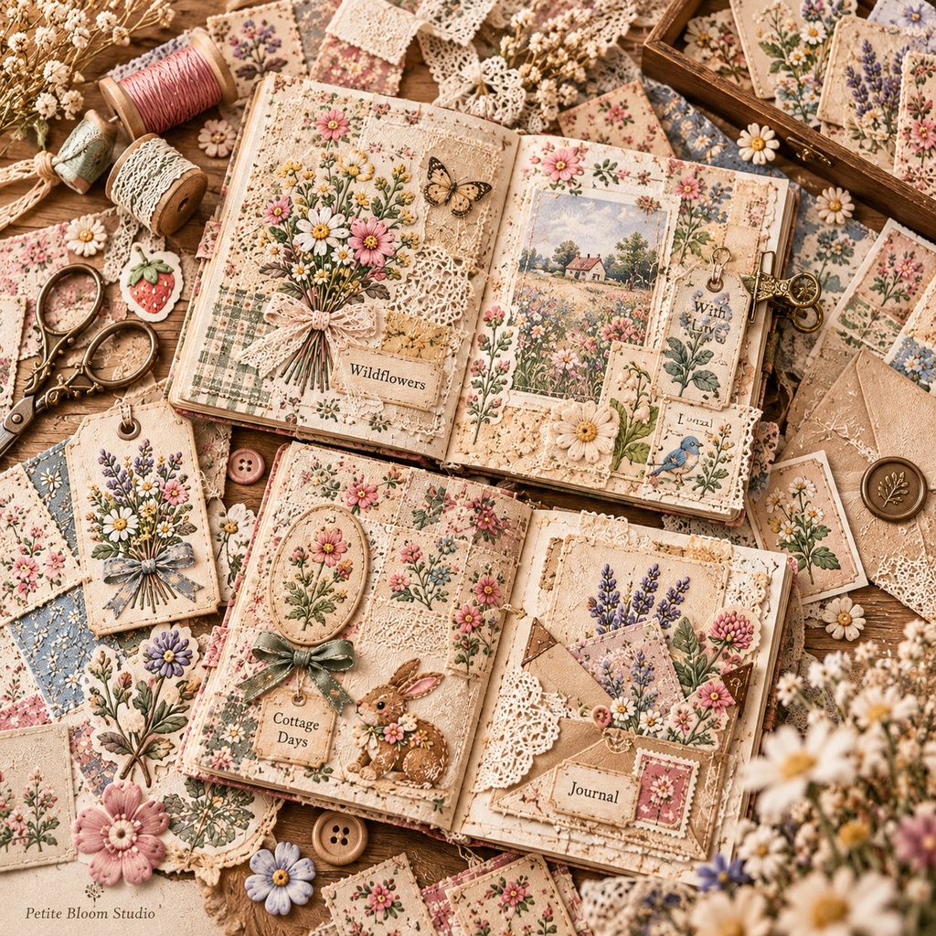 Cottagecore Sewing Collection|野の花・刺繍・ヴィンテージファブリック素材集