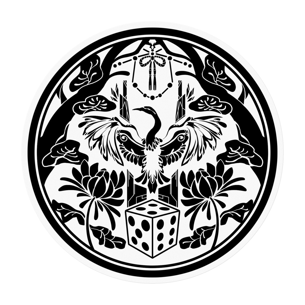 鶴羽四五六モチーフステッカー・クリア