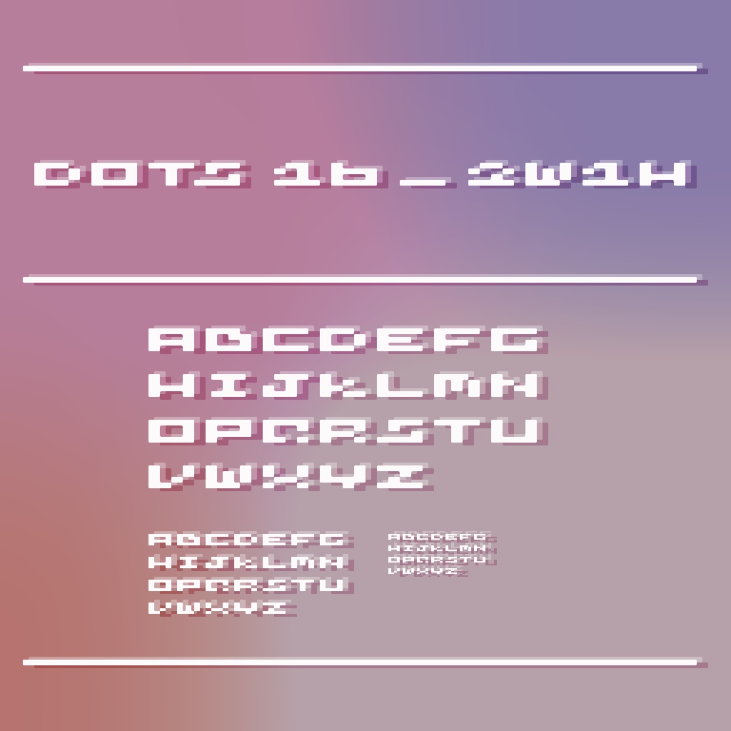 【フリーフォント】dots16_2w1h