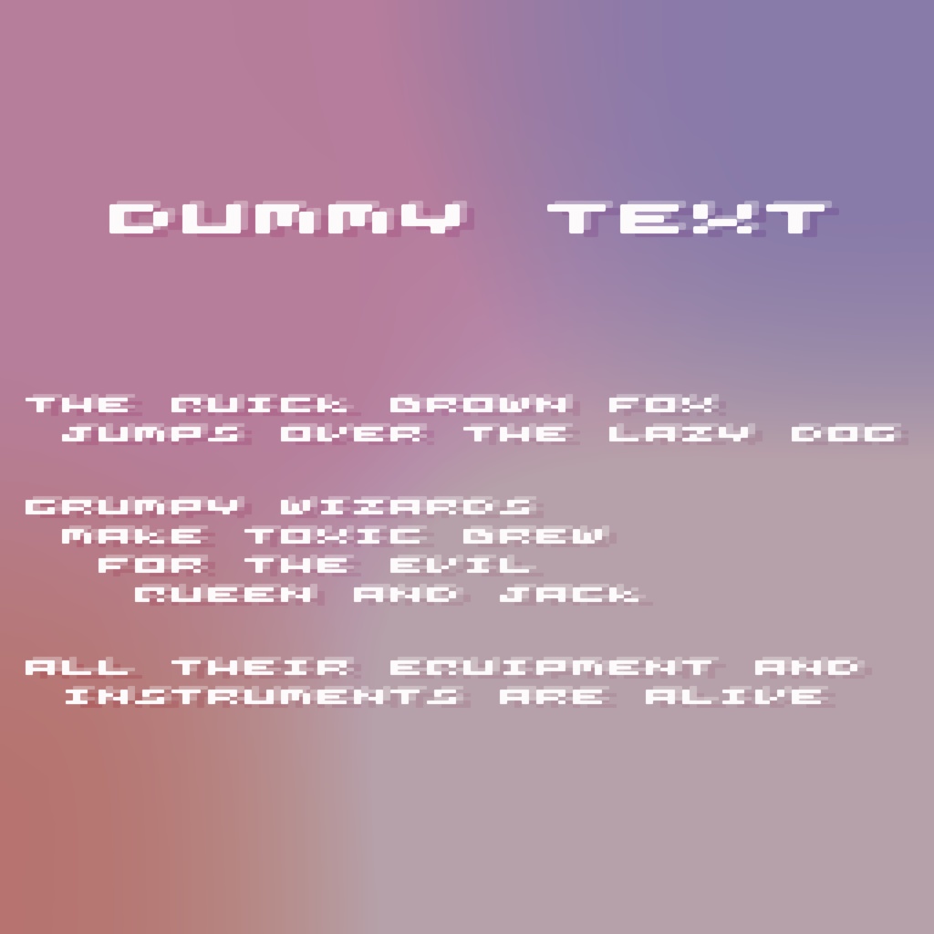 【フリーフォント】dots16_2w1h