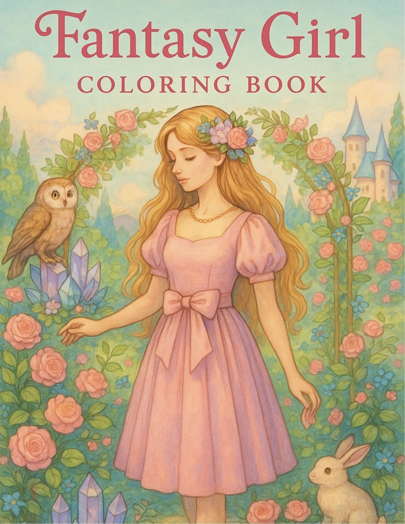 Fantasy Girl Coloring Book