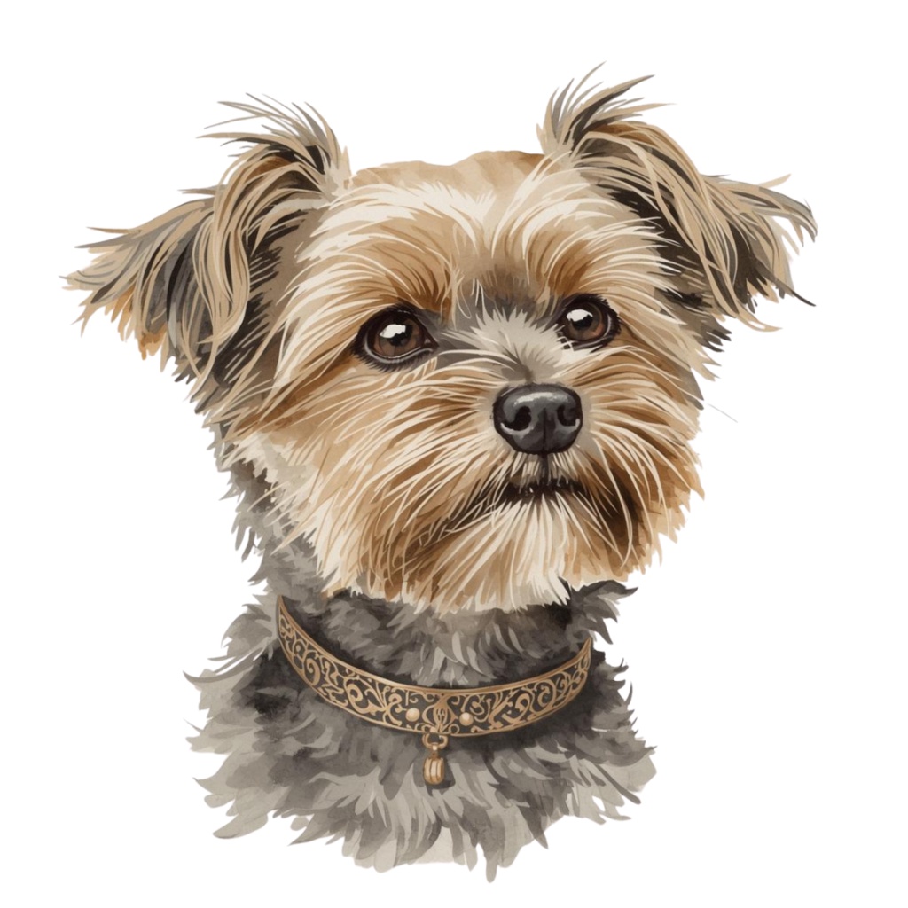 【商用利用OK】ヨーキー子犬クリップアート12点|水彩イラスト PNG Yorkie Puppy Watercolor Clipart Set