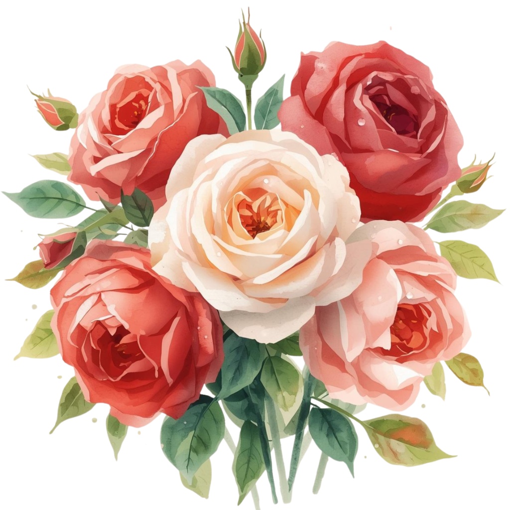 春夏の花 水彩クリップアートセット(12点 PNG透過)|手帳・カード・招待状・デザイン用,Spring & Summer Watercolor Flower Clipart Set (12 PNG Transparent) | Card, Planner, Invitation, Design