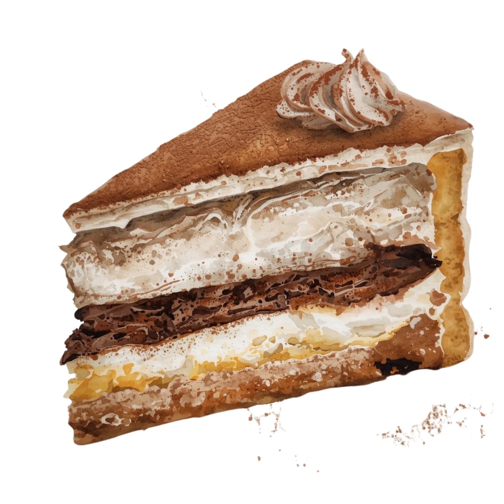 【商用利用OK】🍰 水彩スイーツ&カフェ クリップアート12点|ケーキ・マカロン・ティーポット PNG Watercolor Cafe Clipart Set