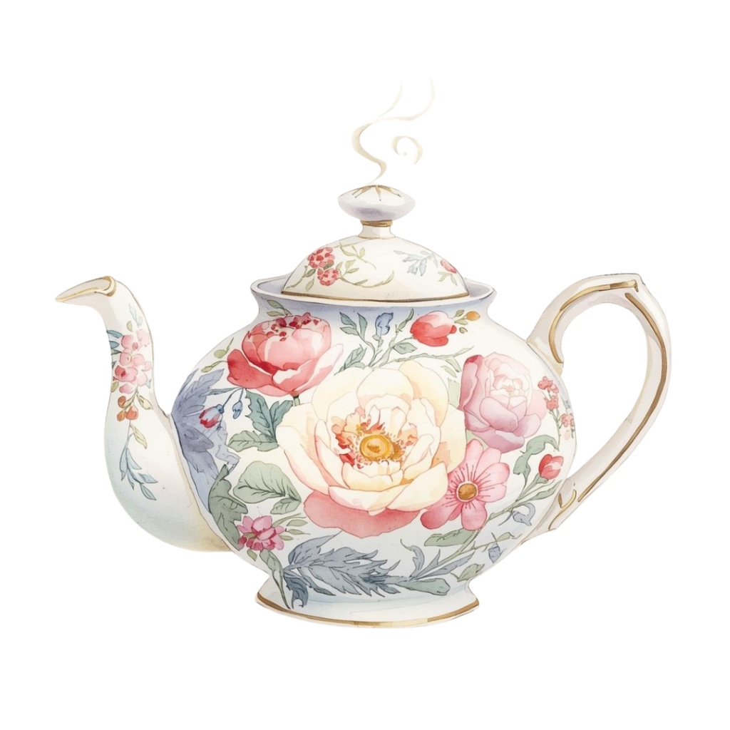 【商用利用OK】🍰 水彩スイーツ&カフェ クリップアート12点|ケーキ・マカロン・ティーポット PNG Watercolor Cafe Clipart Set