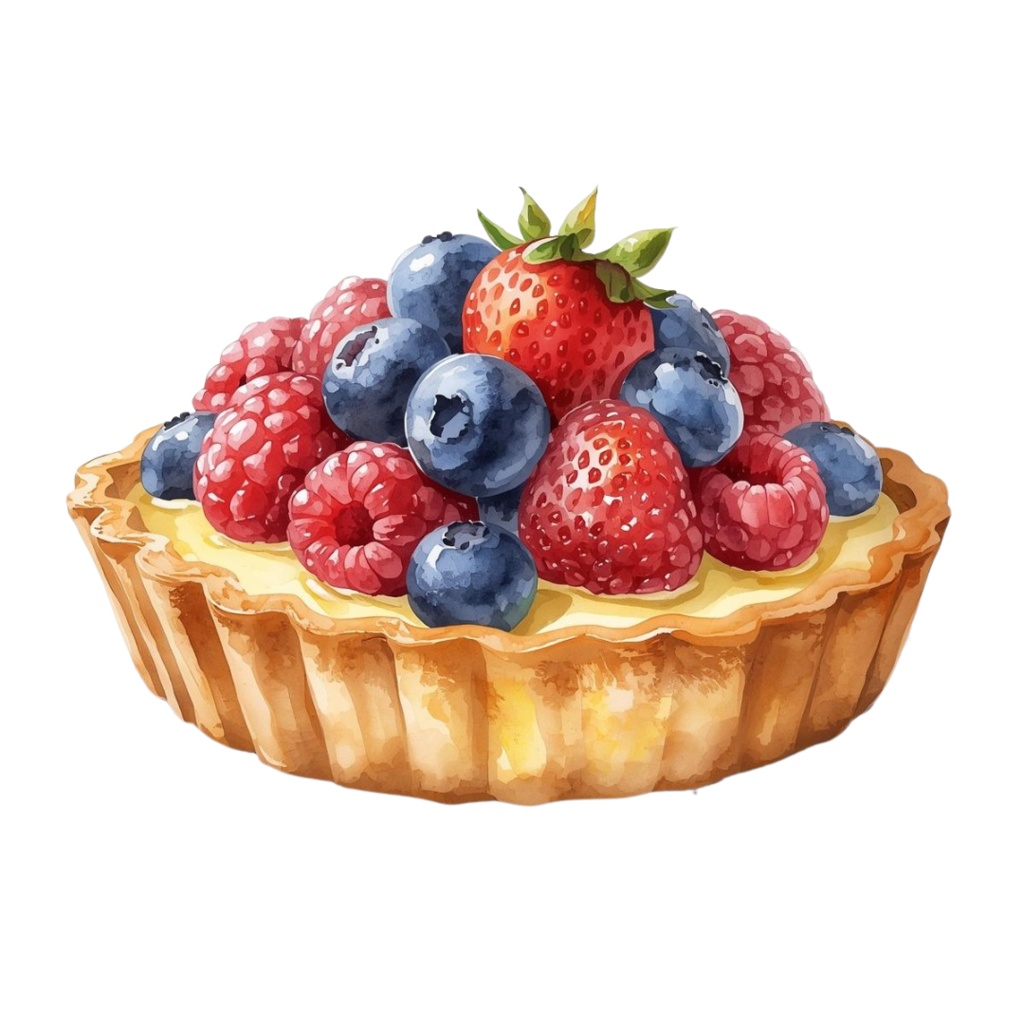 【商用利用OK】🍰 水彩スイーツ&カフェ クリップアート12点|ケーキ・マカロン・ティーポット PNG Watercolor Cafe Clipart Set