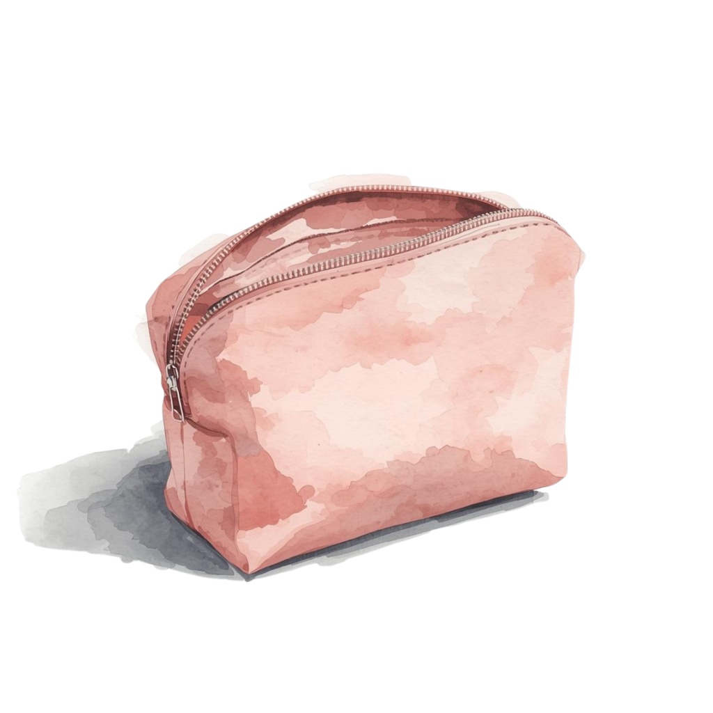 【商用利用OK】💄 水彩コスメ&メイクアップ クリップアート12点|リップ・香水・ブラシ PNG Watercolor Makeup Clipart Set