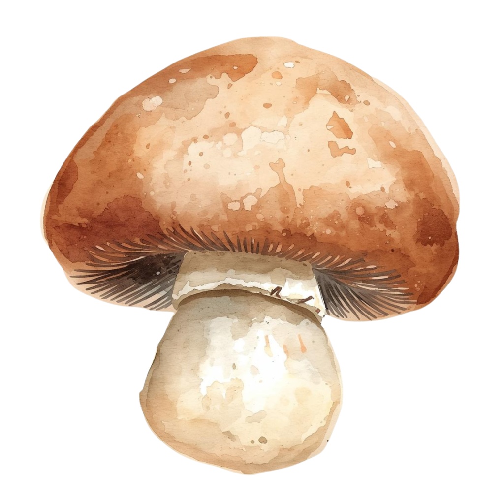 【商用利用OK】🍄 秋の森ときのこ 水彩クリップアート12点|可愛いマッシュルーム PNG Watercolor Mushroom Clipart Set