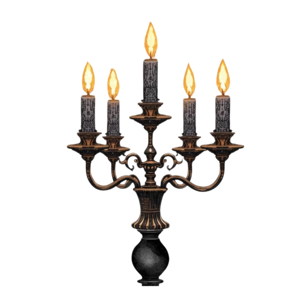 【商用利用OK】🎃 大人かわいいハロウィン 水彩クリップアート12点|パンプキン・キャンドル PNG Elegant Halloween Clipart Set