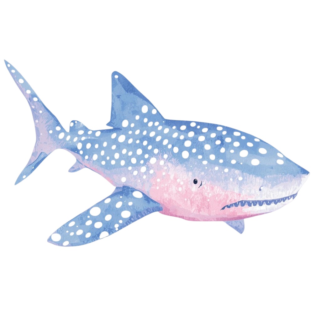 【商用利用OK】🦈 ゆめかわサメ 水彩クリップアート12点|可愛いシャーク PNG Kawaii Watercolor Shark Clipart Set