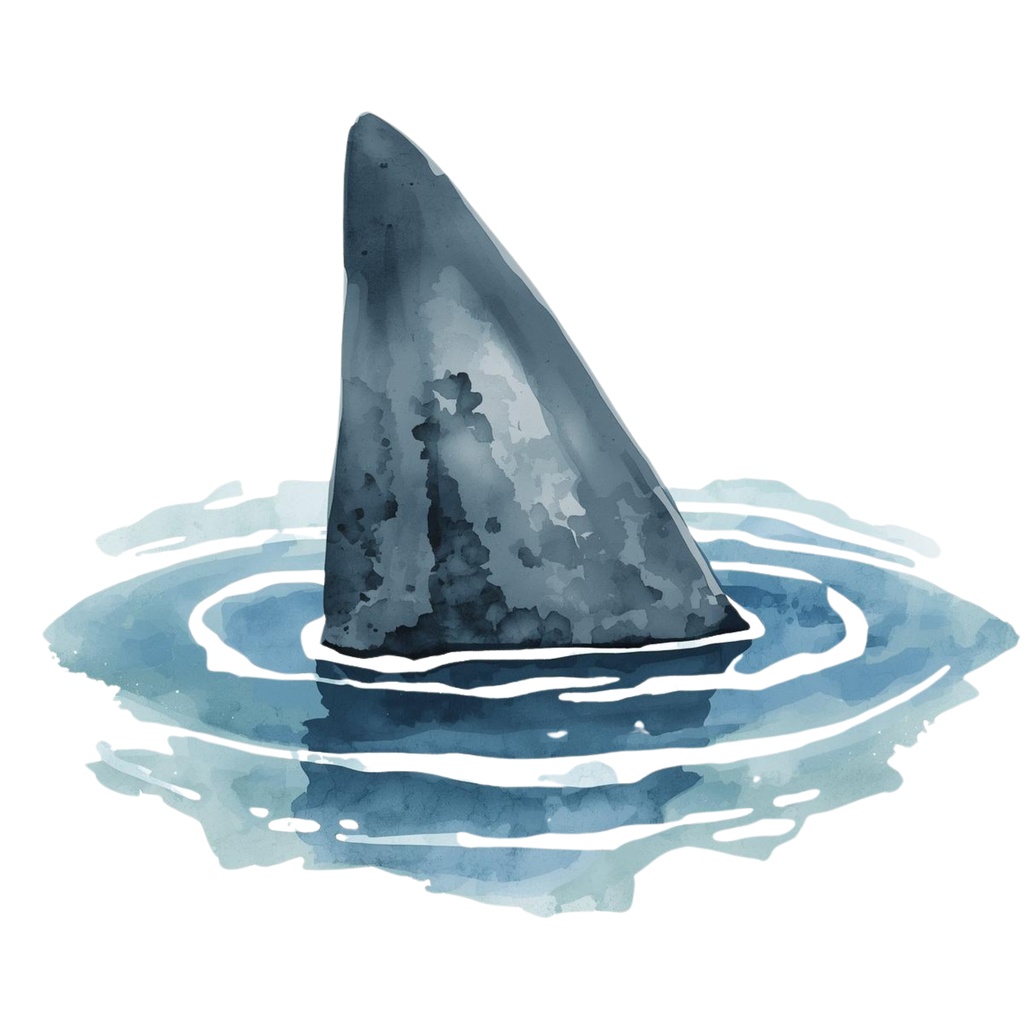 【商用利用OK】🦈 クールな水彩サメ クリップアート12点|シャーク PNG 高画質 Watercolor Shark Clipart Set