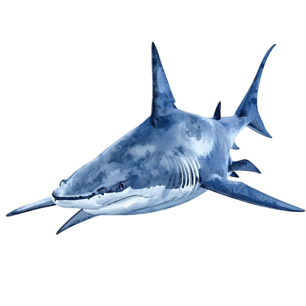 【商用利用OK】🦈 クールな水彩サメ クリップアート12点|シャーク PNG 高画質 Watercolor Shark Clipart Set