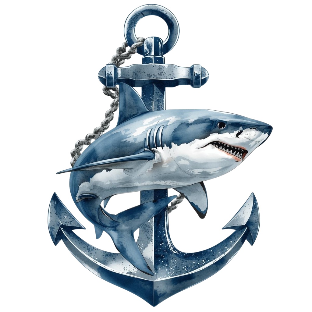 【商用利用OK】🦈 クールな水彩サメ クリップアート12点|シャーク PNG 高画質 Watercolor Shark Clipart Set