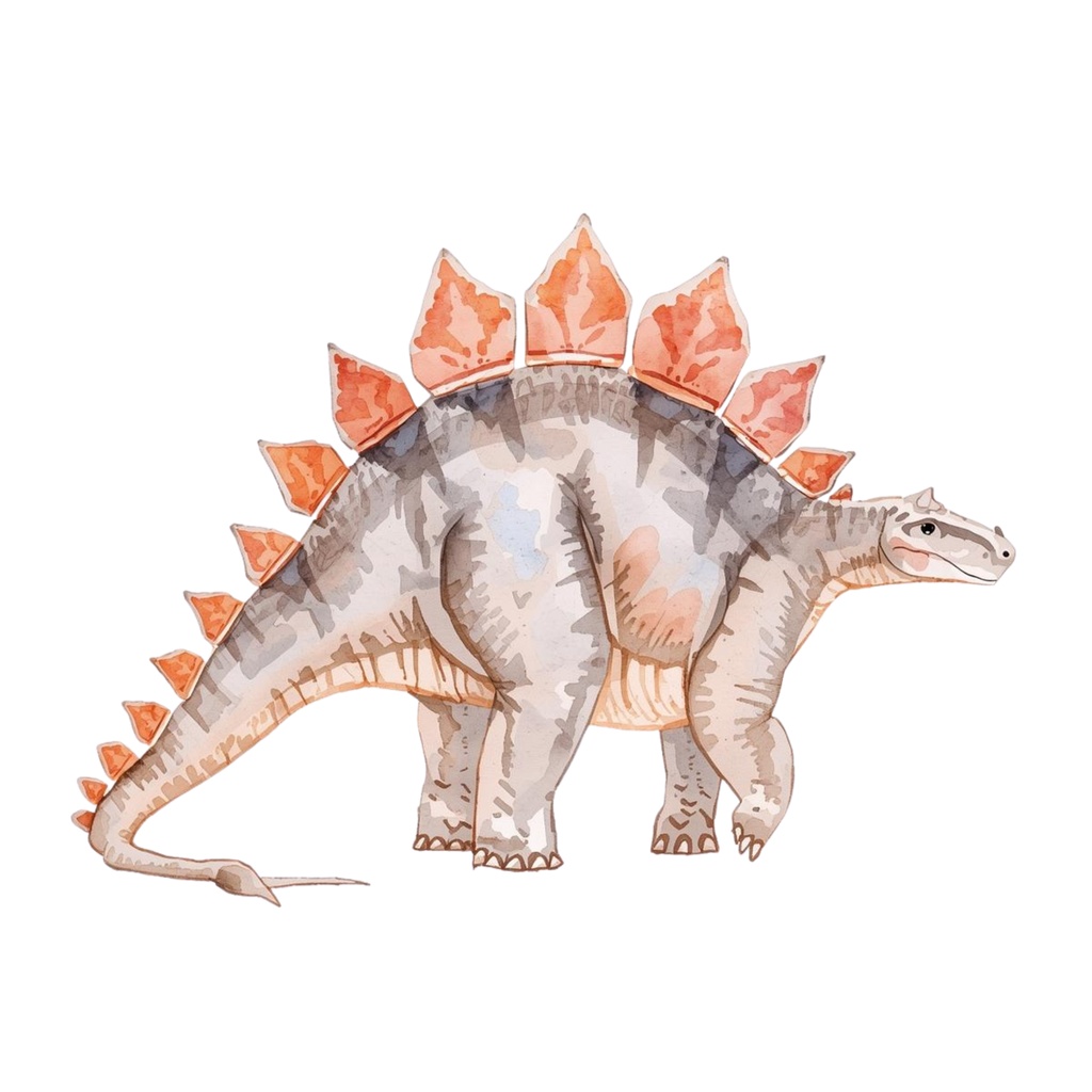 【商用利用OK】🦖 恐竜クリップアート12点 水彩リアル|ティラノサウルス・化石・卵・火山 PNG Dinosaur Watercolor Clipart Set