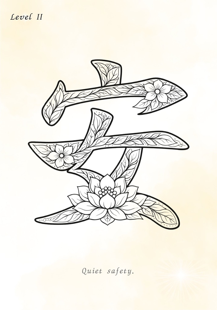 【PDF】漢字塗り絵セット|安・休・守・息・和|心を整えるリラックスワーク|全5枚