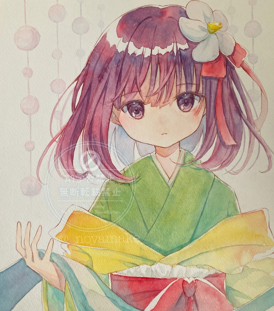 【アナログ原画】稗田阿求(大色紙)