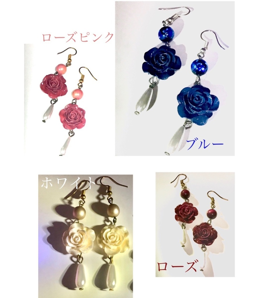 〖オリジナル〗薔薇のピアス [商品コード：n12]