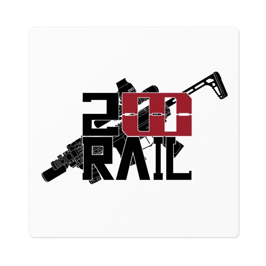 【200mmRAIL】スクエアステッカー【100mmx100mm】