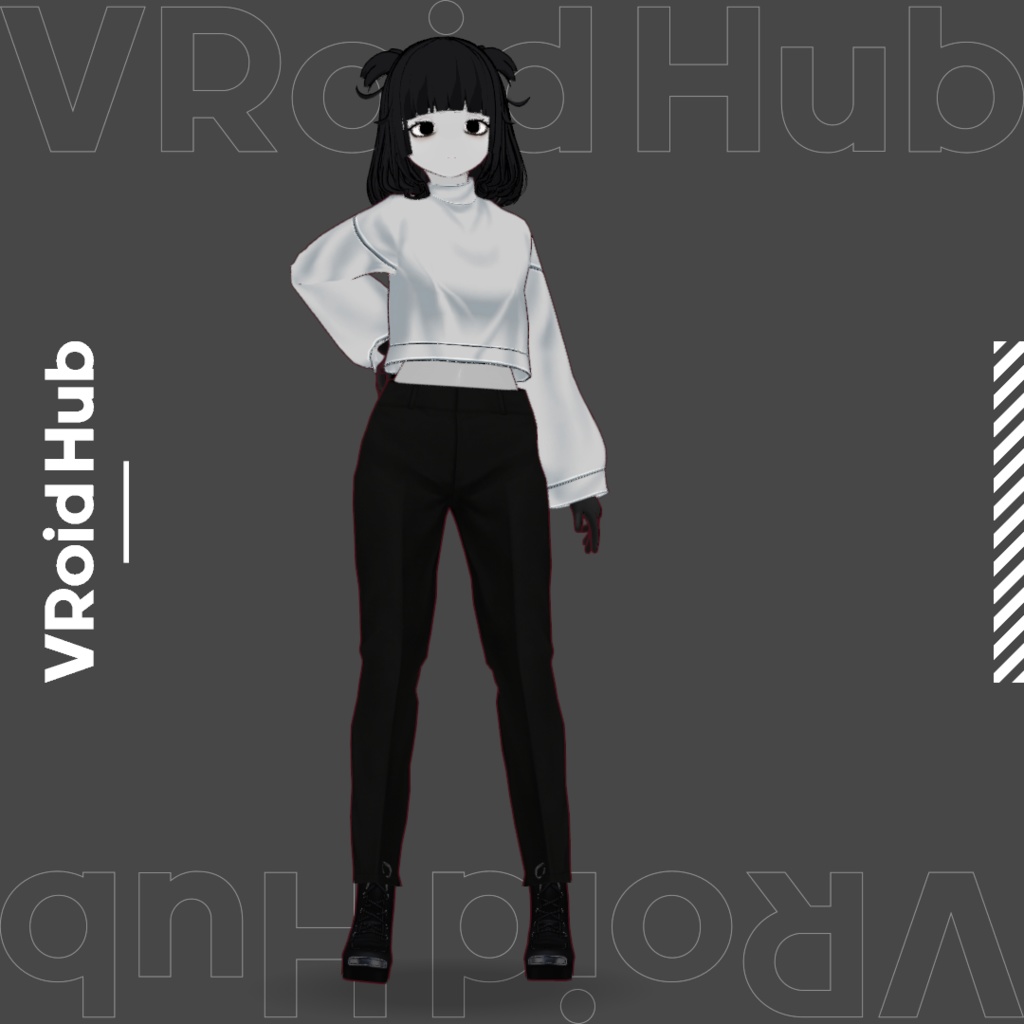 【VRoid】Yoru – Dark Modern VTuber Model (VRM)