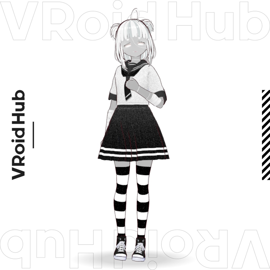 [VRoid] Mimi — Stitched Doll Horror VTuber Model (VRM)