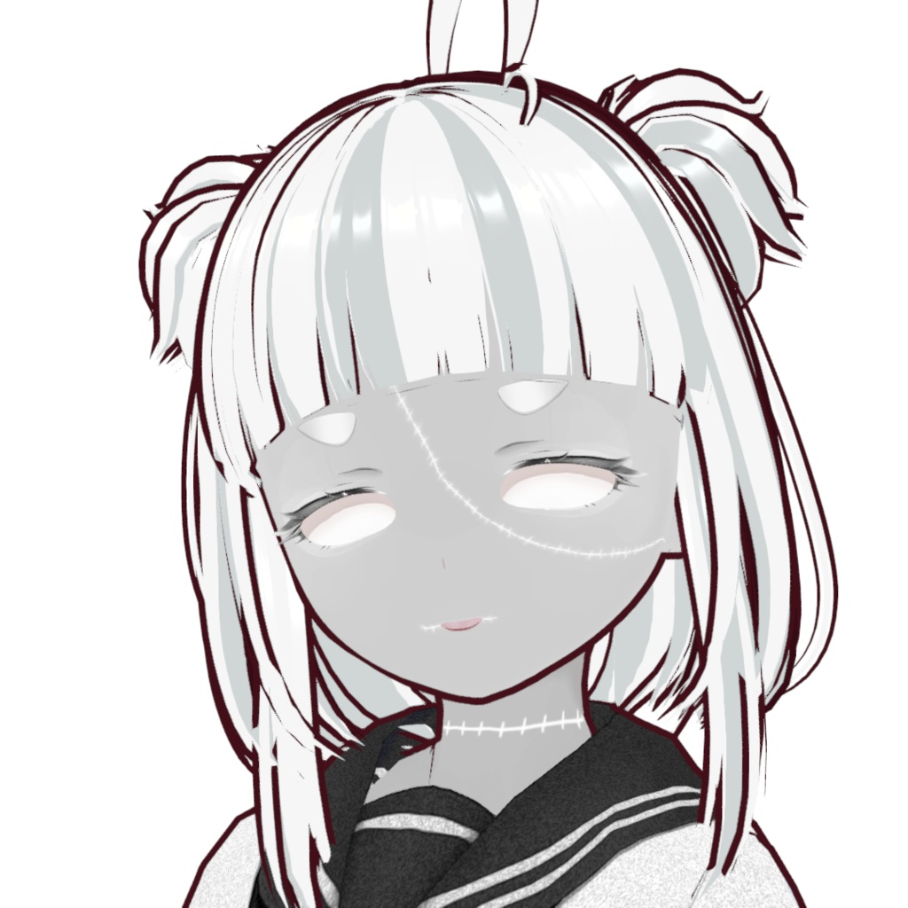 [VRoid] Mimi — Stitched Doll Horror VTuber Model (VRM) - BjorkShops - 2/2
