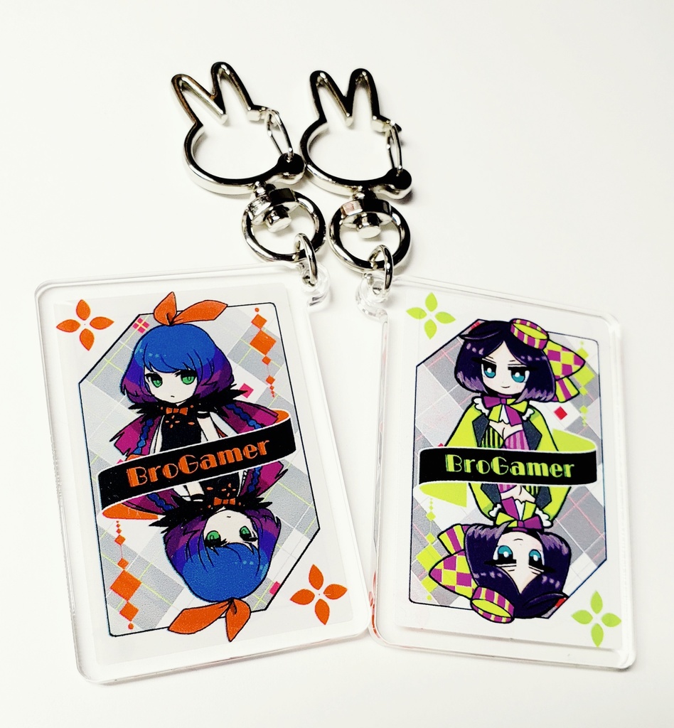 BroGamerトランプ風アクリルキーホルダー