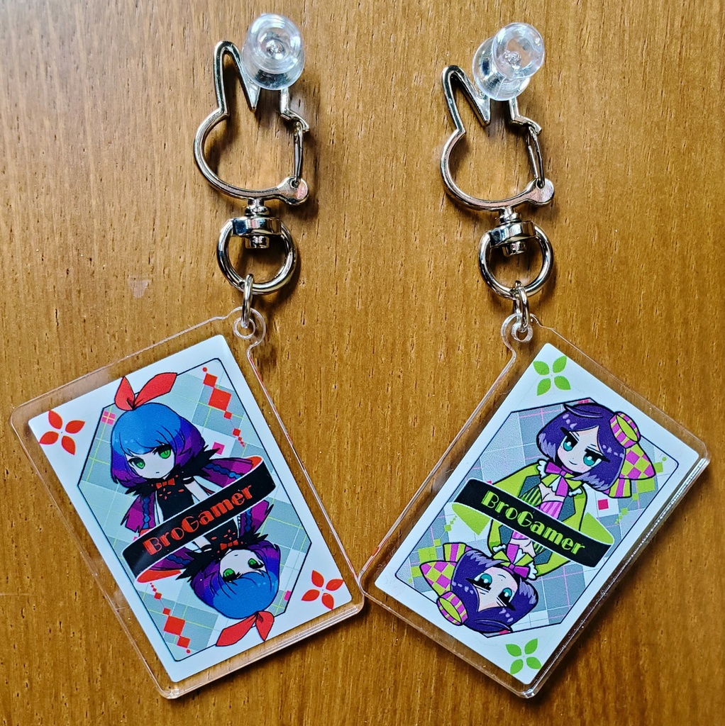 BroGamerトランプ風アクリルキーホルダー