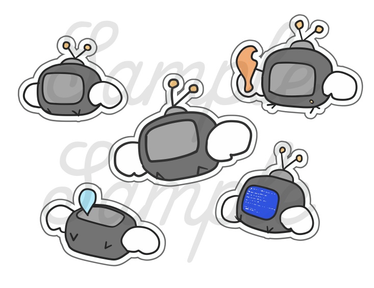 鳥テレビ君ステッカーセット