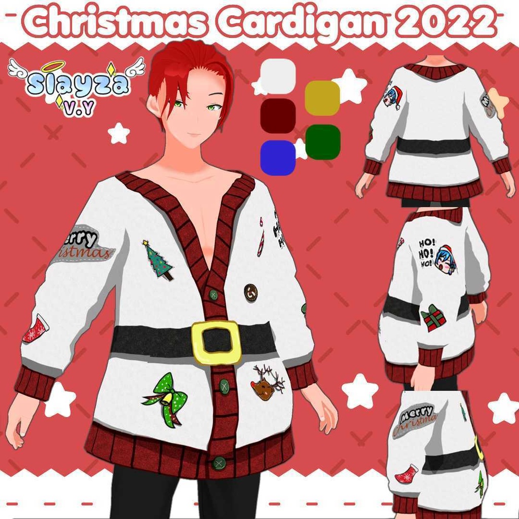 [VROID STABLE VERSION] 1 FREE AVAILABLE + 5 Christmas Cardigans 2022