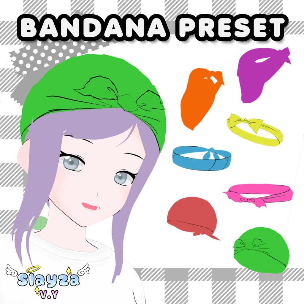 [VROID] 7 Bandana Style Template