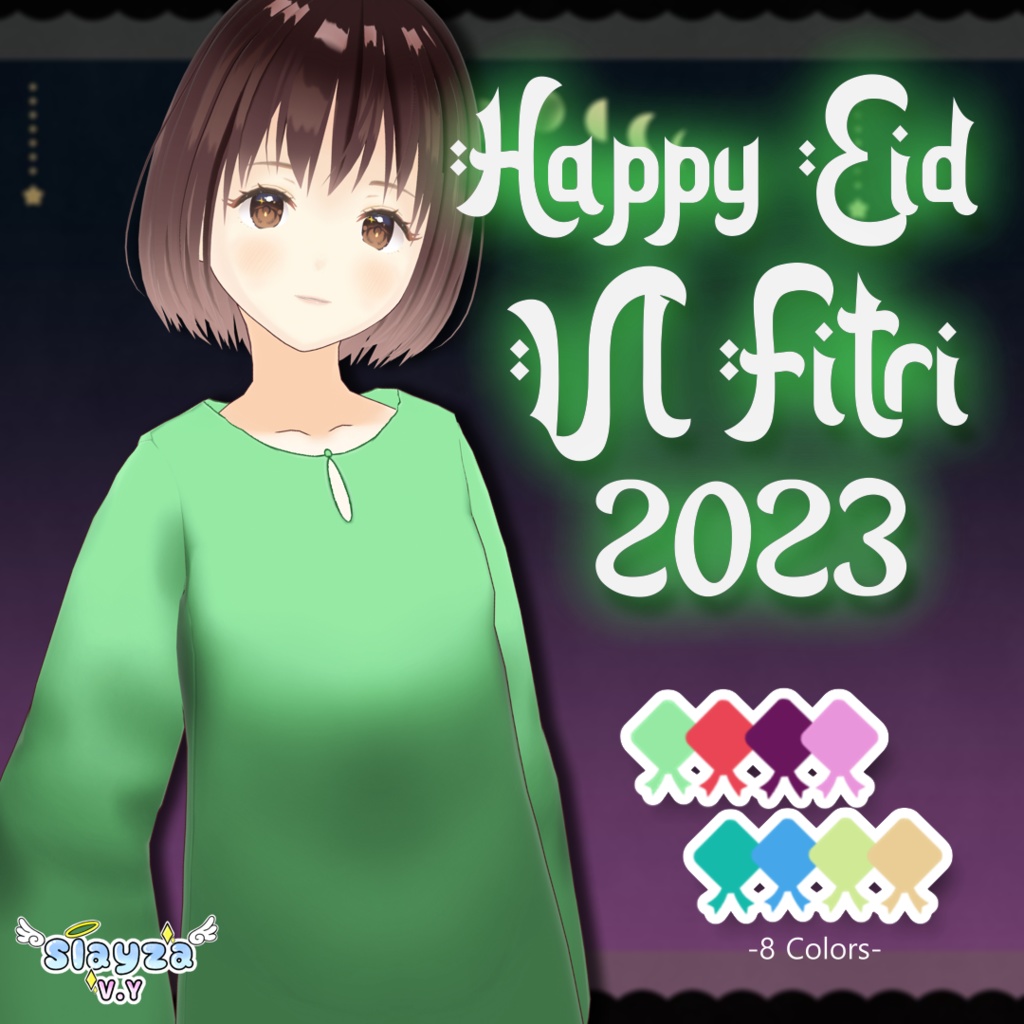 [VROID] Happy Eid Ul Fitri 2023 Outfit for Female Vers.1
