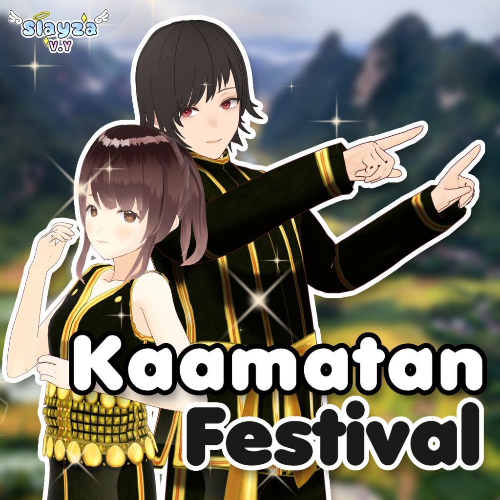 [VROID] Kaamatan Festival Male and Female Outfit 2023
