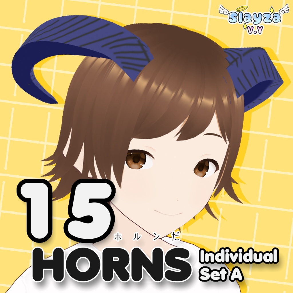 [VROID] 15 Animal Horns Style Preset (INDIVIDUAL SET A)