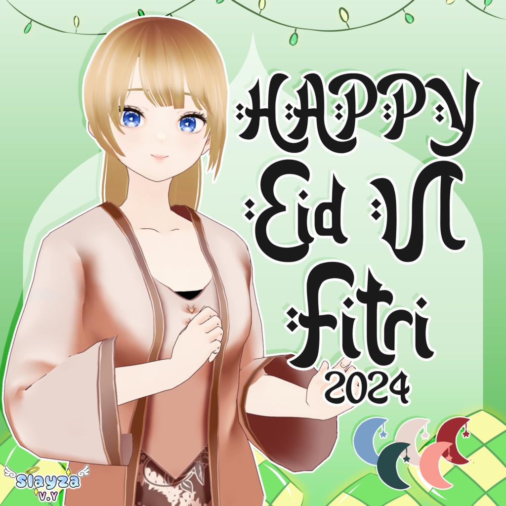 [VROID] Happy Eid Ul Fitri 2024 Outfit for Female BATIK VERSIONS