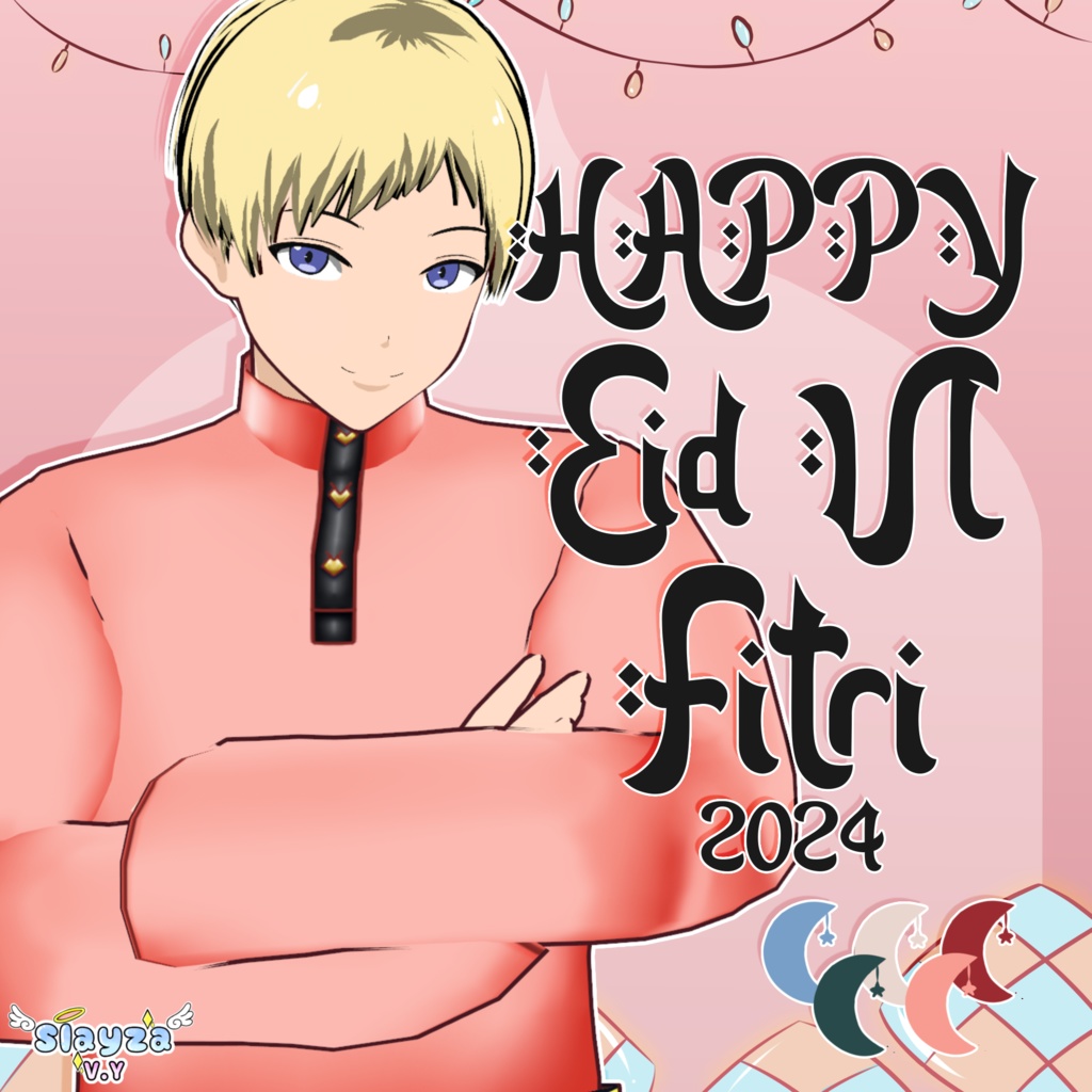 [VROID] Happy Eid Ul Fitri 2024 Outfit for Male SIMPLE PATTERN
