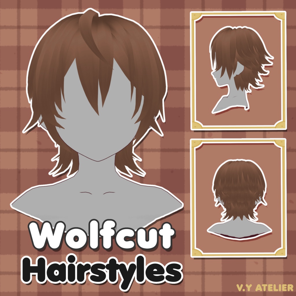 [VROID] Wolfcut Hairstyles for UNISEX 2024