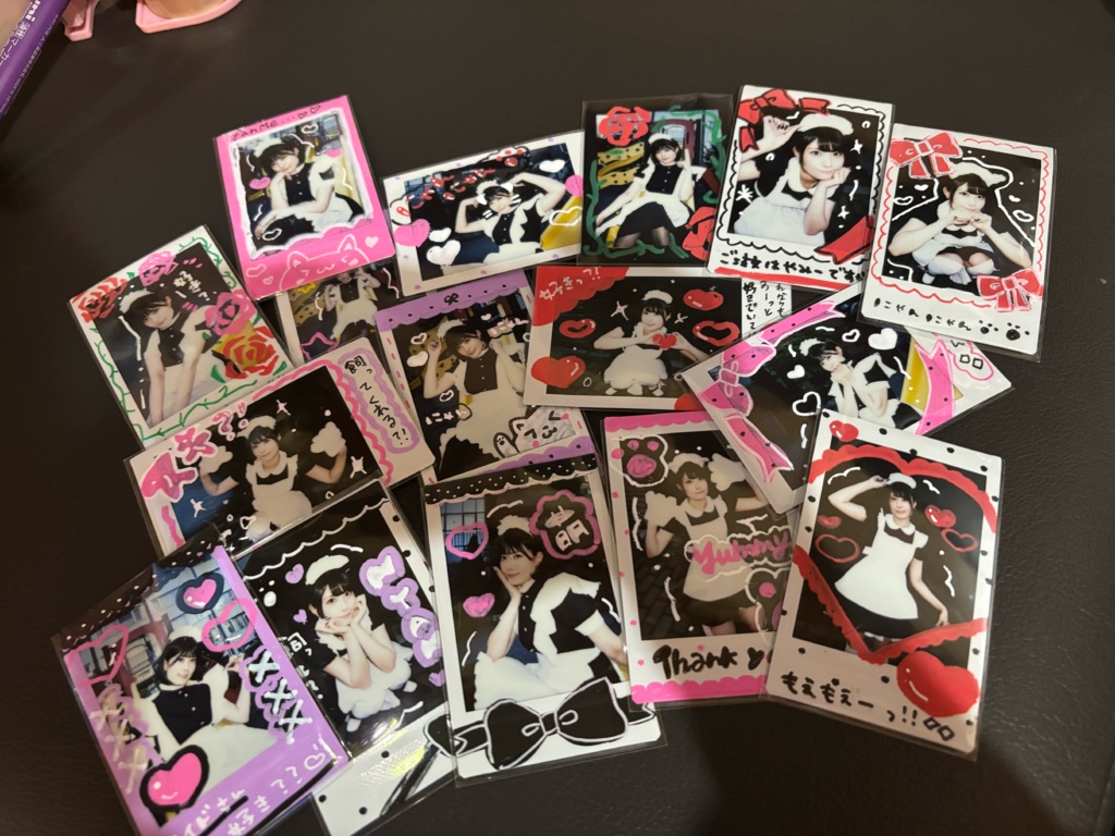 落書きランダムチェキ ロングメイド、ミニメイド