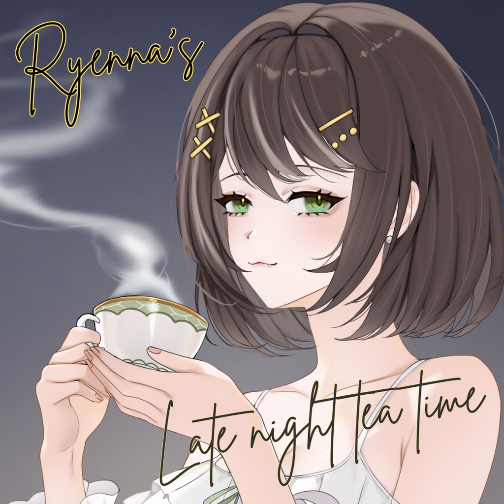 Ryenna (passingcatloaf) Late Night Tea Time Illustration
