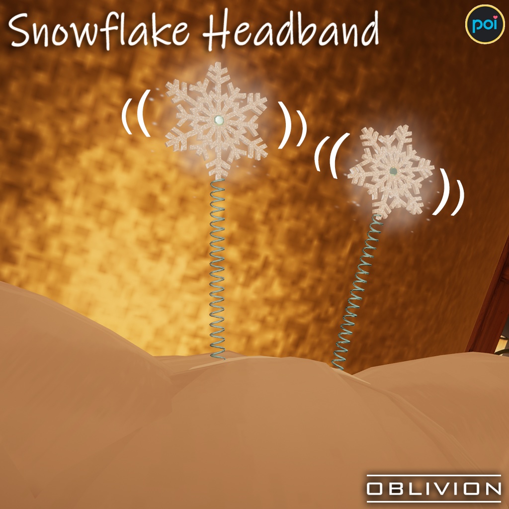 Snowflake Spring Headband Christmas [VRChat]