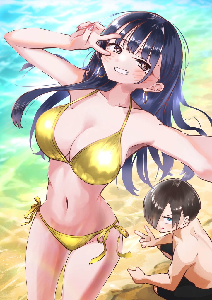 【スマホ壁紙】金ビキニ！