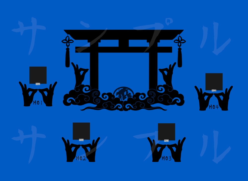 【ココフォリア・和風】鳥居お部屋素材セット