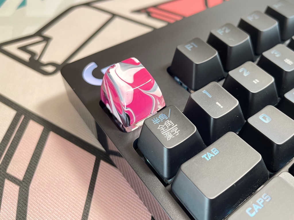 トリコマーブルキーキャップ(白、黒、ピンク)